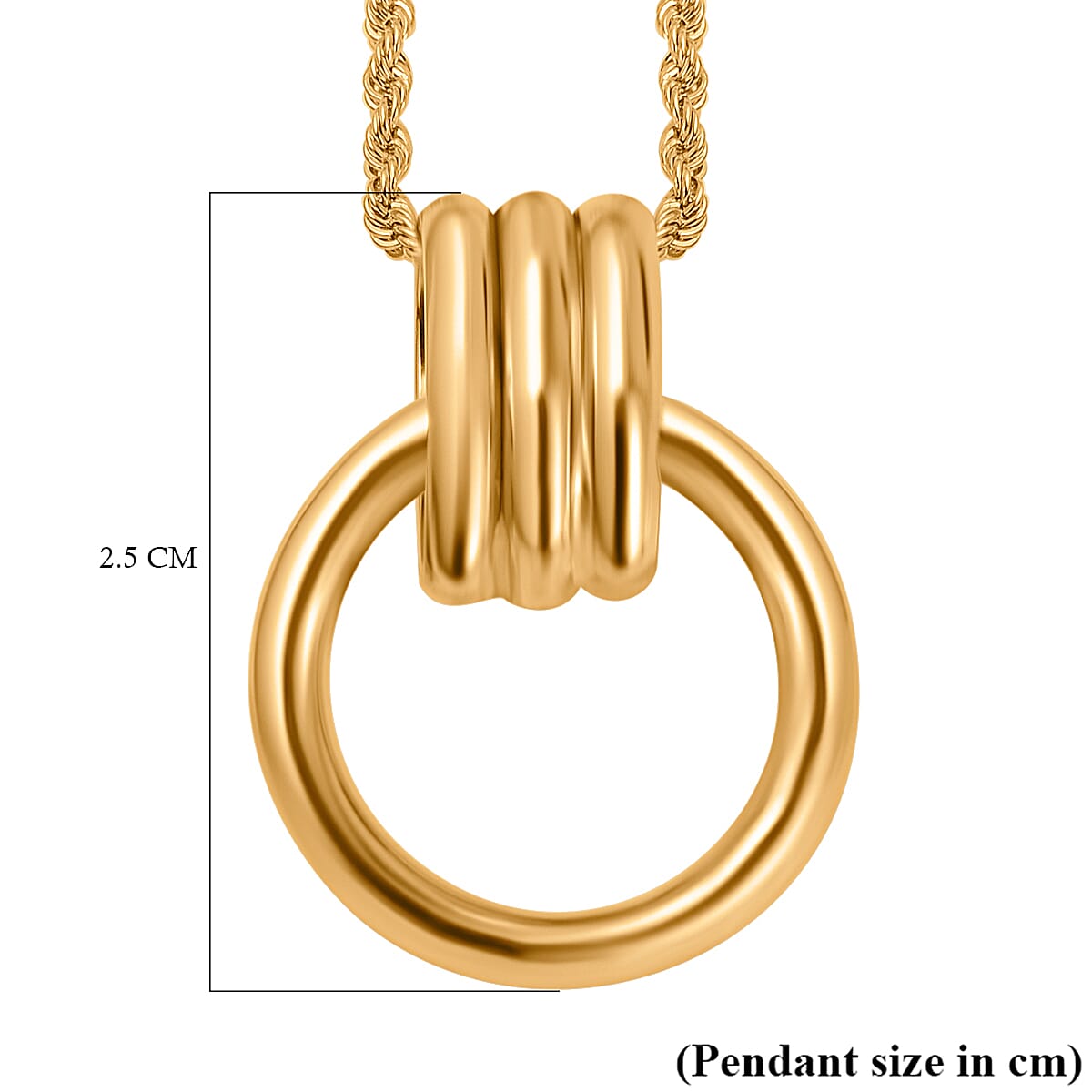 Maestro Collection - 9K Yellow Gold Infinity Ring Necklace (Size - 20) 7638409 4