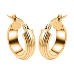 Maestro Collection - 9K Yellow Gold Hoop Earrings