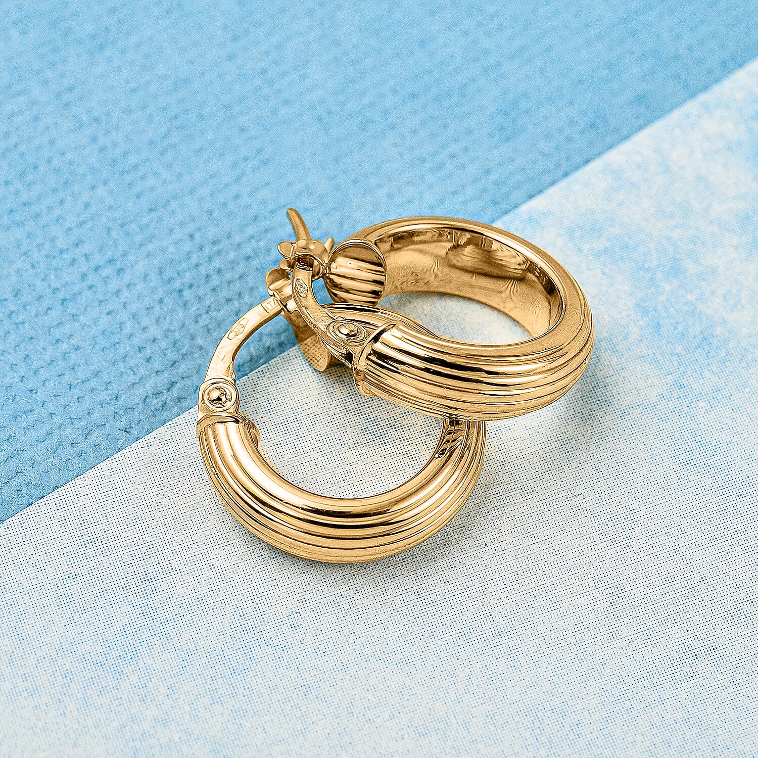 Maestro Collection - 9K Yellow Gold Hoop Earrings 7638463 1