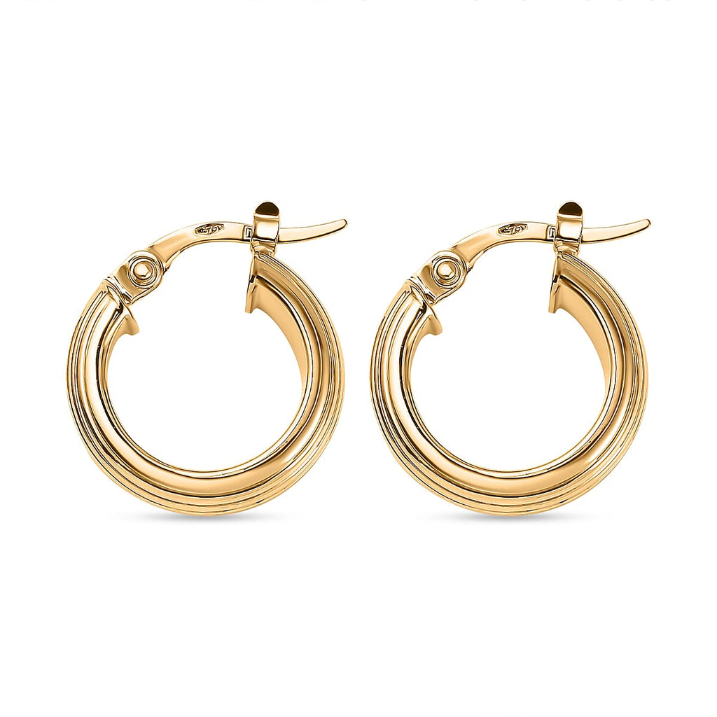Maestro Collection - 9K Yellow Gold Hoop Earrings