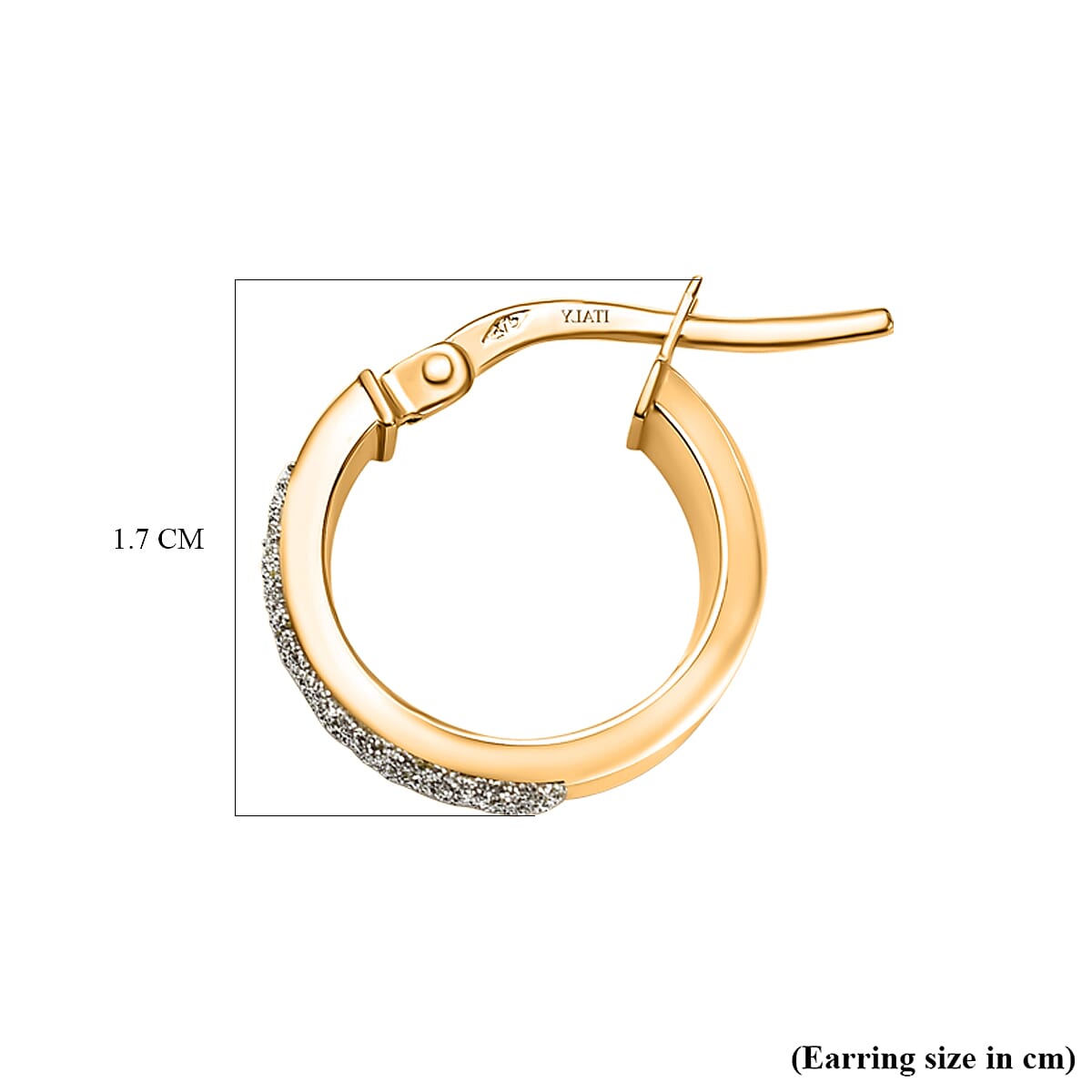 Maestro Collection - 9K Yellow Gold Stardust Hoop Earrings 7638472 4