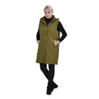 Tamsy Hoodie Puffer Gilet with 2 Side Pockets (Size L) - Green