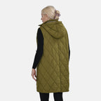 Tamsy Hoodie Puffer Gilet with 2 Side Pockets (Size L) - Green