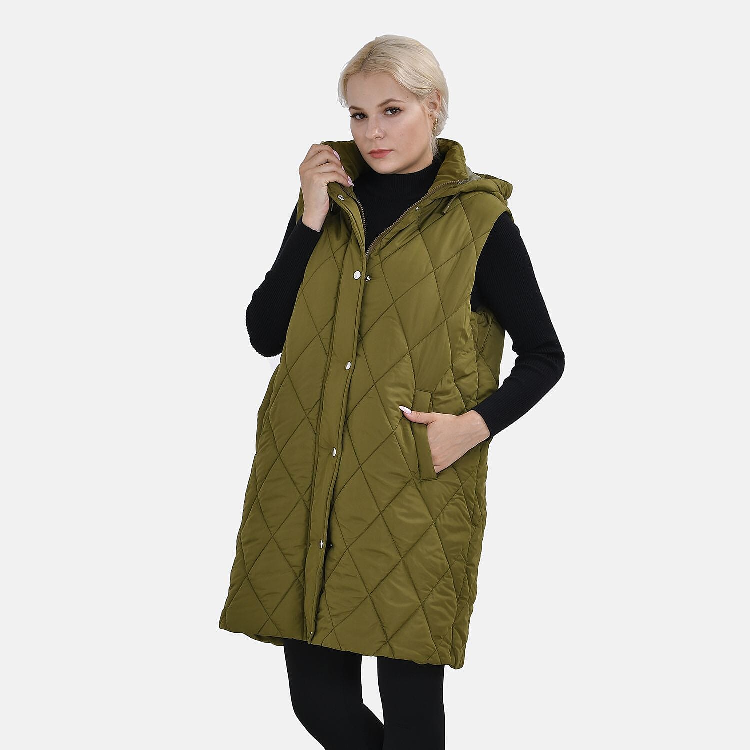 Tamsy Hoodie Puffer Gilet with 2 Side Pockets (L) 7638862 3