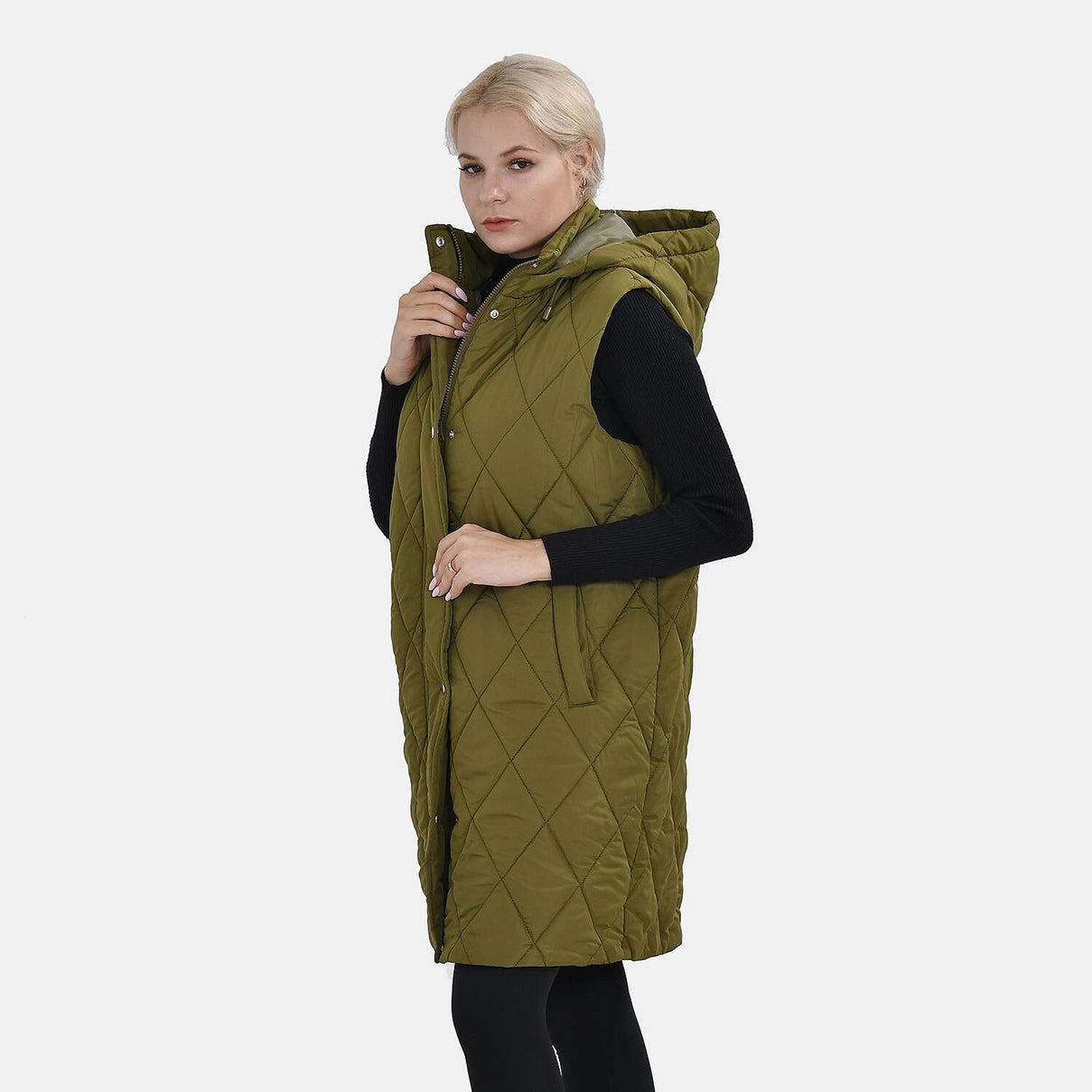 Tamsy Hoodie Puffer Gilet with 2 Side Pockets (L) 7638862 4