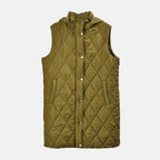 Tamsy Hoodie Puffer Gilet with 2 Side Pockets (Size L) - Green