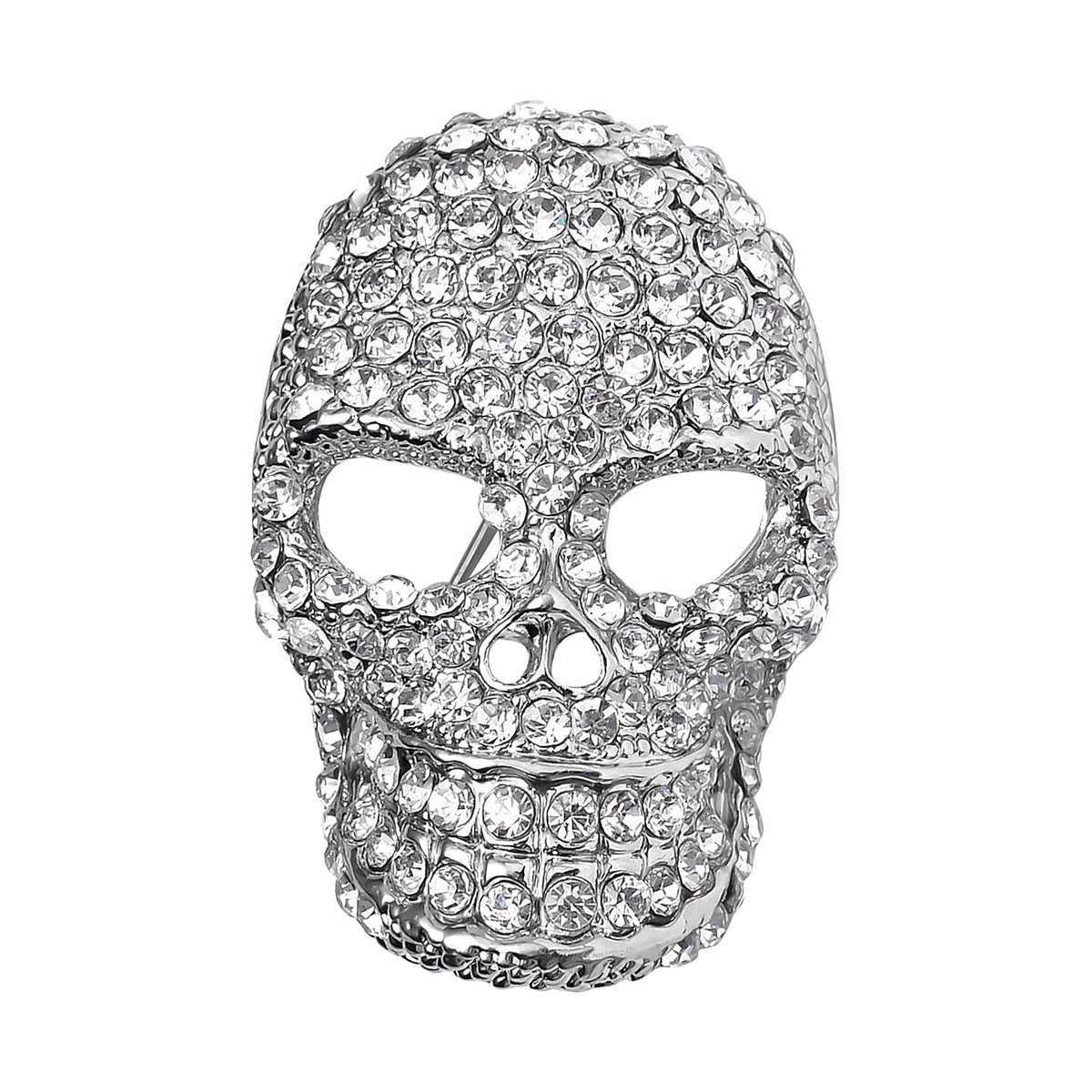 White Crystal Skull Brooch 7639500 0