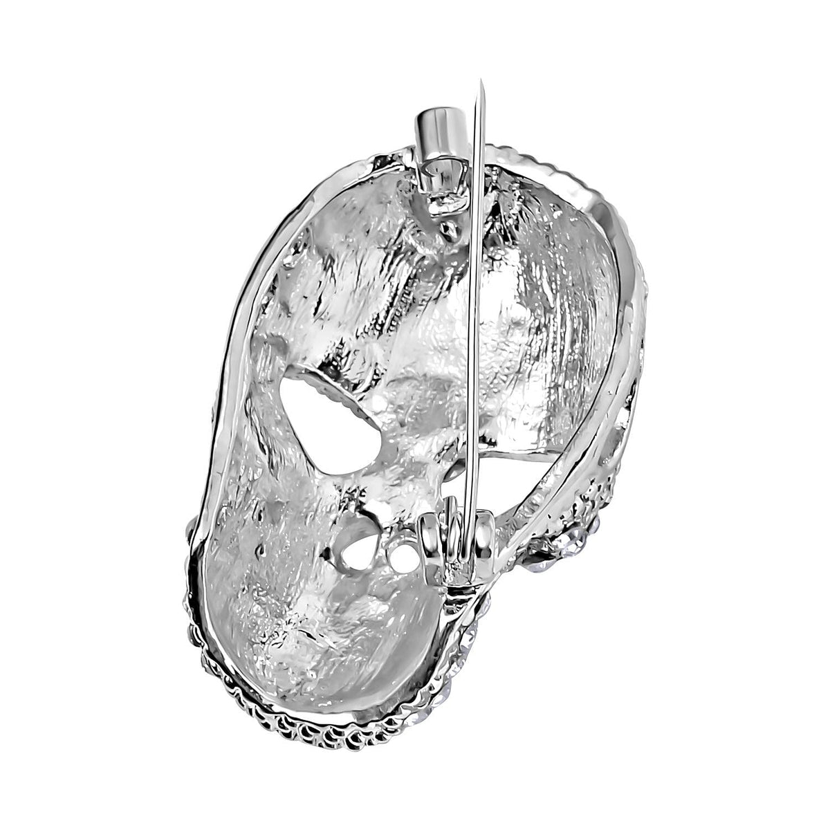 White Crystal Skull Brooch 7639500 4