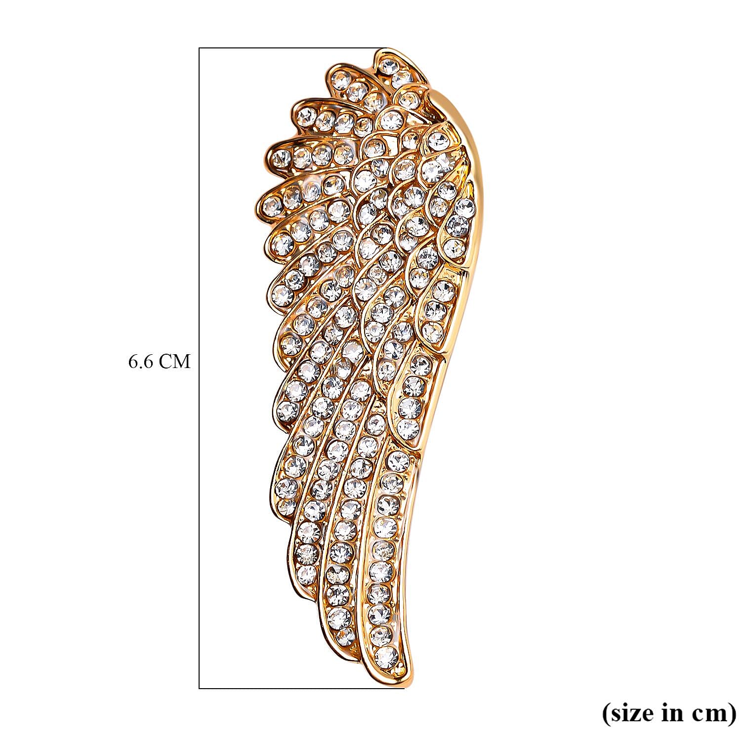 White Crystal Angel Wing Brooch 7639504 5