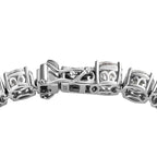 Moissanite Tennis Bracelet (Size 7) in Platinum Overlay Sterling Silver 17.93 Ct, Silver Wt. 13.36 Gms