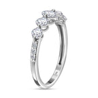 9K White Gold Moissanite Half Eternity Ring