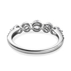 9K White Gold Moissanite Half Eternity Ring