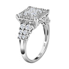NY Closeout - Finest Zirconia Cocktail Ring in Platinum Overlay Sterling Silver 3.75 Ct