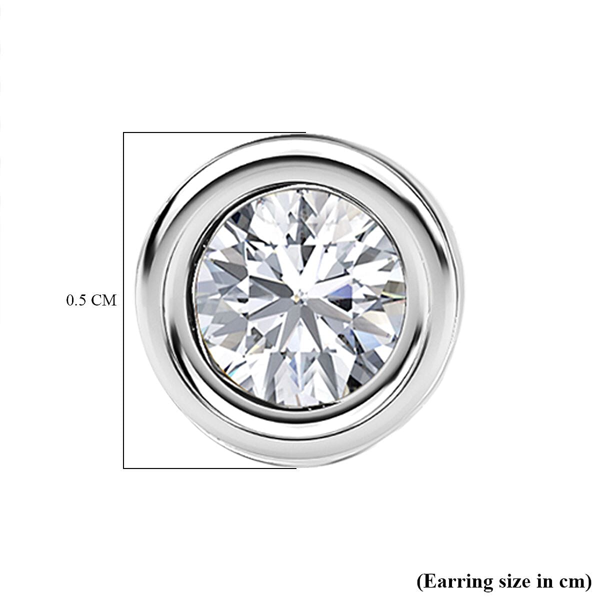 9K White Gold Solitaire Diamond Earrings 0.21 Ct 7646633 6