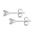 9K White Gold SGL Certified Solitaire Diamond (I3-GH) Earring with Push Back 0.20 Ct.