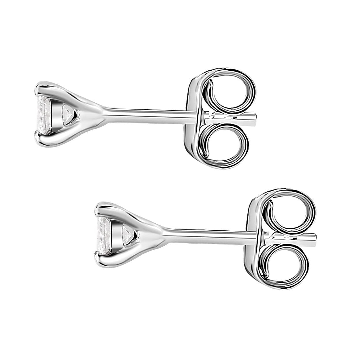 Natural Diamond Solitaire Stud Earrings in 9K White Gold SGL Certified (I3-G-H) 0.25 Ct. 7646683 5