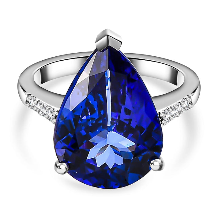 Limited Edition - Biggest Tanzanite &amp; Diamond Solitaire Ring 9.24 Ct. in 950 Platinum 7647117 1