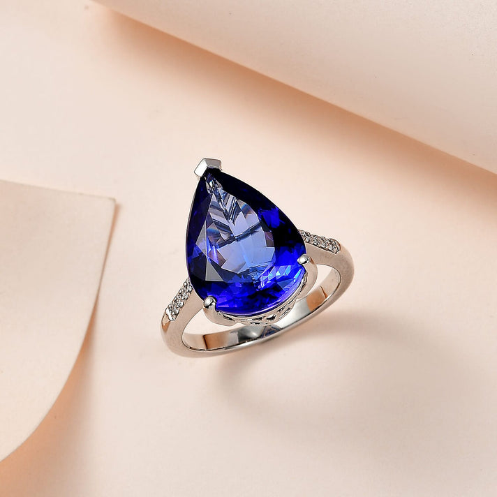 Limited Edition - Biggest Tanzanite &amp; Diamond Solitaire Ring 9.24 Ct. in 950 Platinum 7647117 2