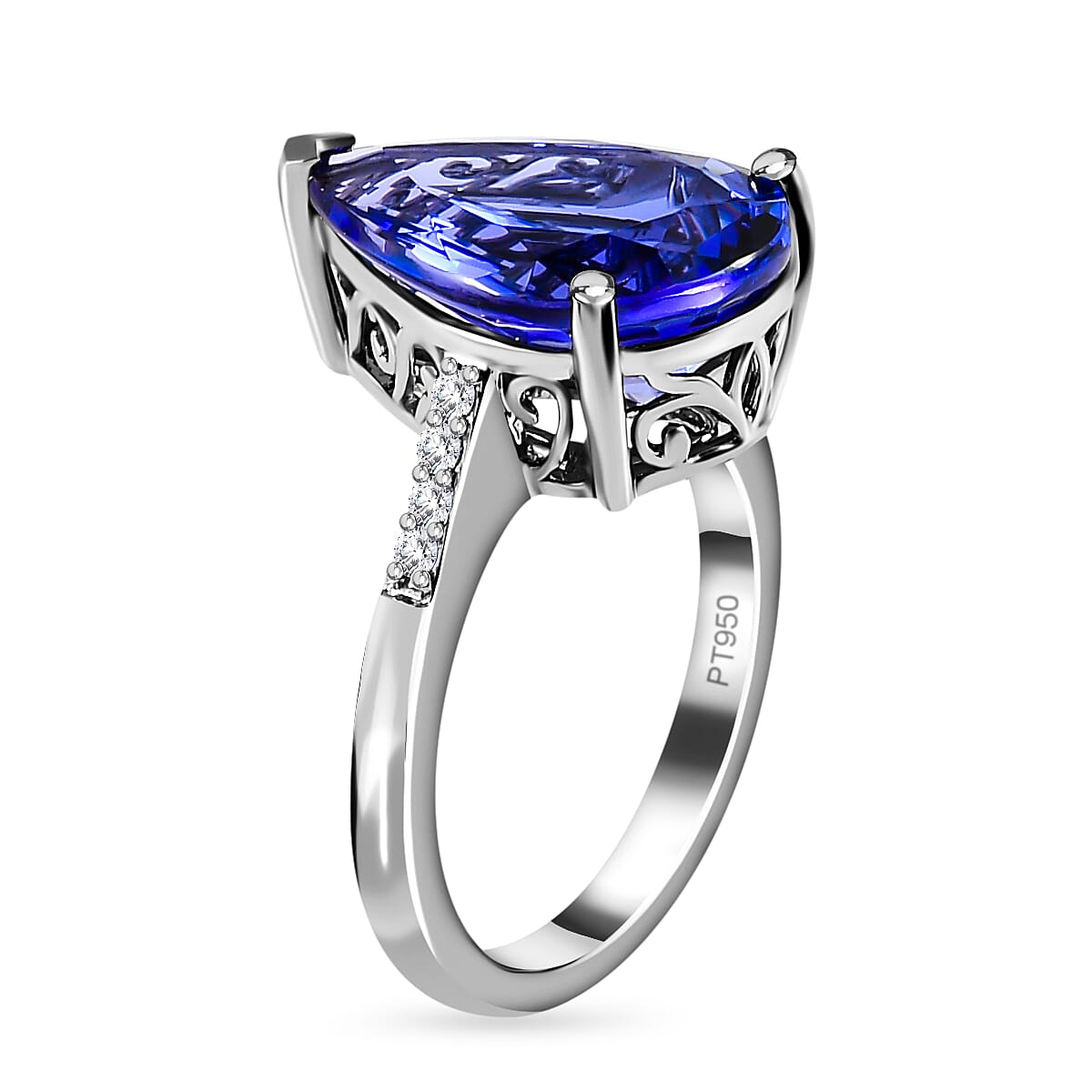 Limited Edition - Biggest Tanzanite &amp; Diamond Solitaire Ring 9.24 Ct. in 950 Platinum 7647117 4