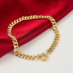 Maestro Collection - 9K Yellow Gold Curb Bracelet (Size - 7.5)