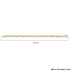 Maestro Collection - 9K Yellow Gold Curb Bracelet (Size - 7.5)