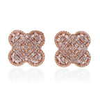 9K Rose Gold SGL Certified Pink Diamond Clove Stud Earrings 0.572 Cts