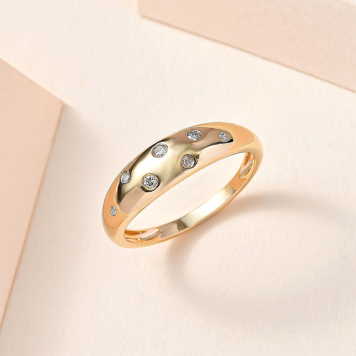 9K Yellow Gold Diamond Constellation Ring 7649996 1
