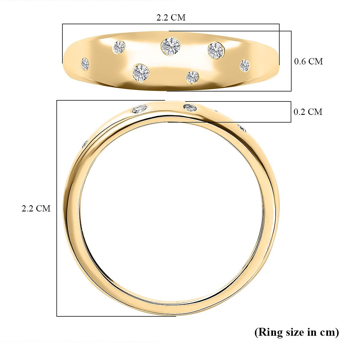9K Yellow Gold Diamond Constellation Ring 7649996 5
