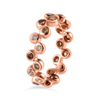 14K Rose Gold SGL Certified Pink, Champagne, Natural Yellow & Green Diamond Ring 1.00 Ct.