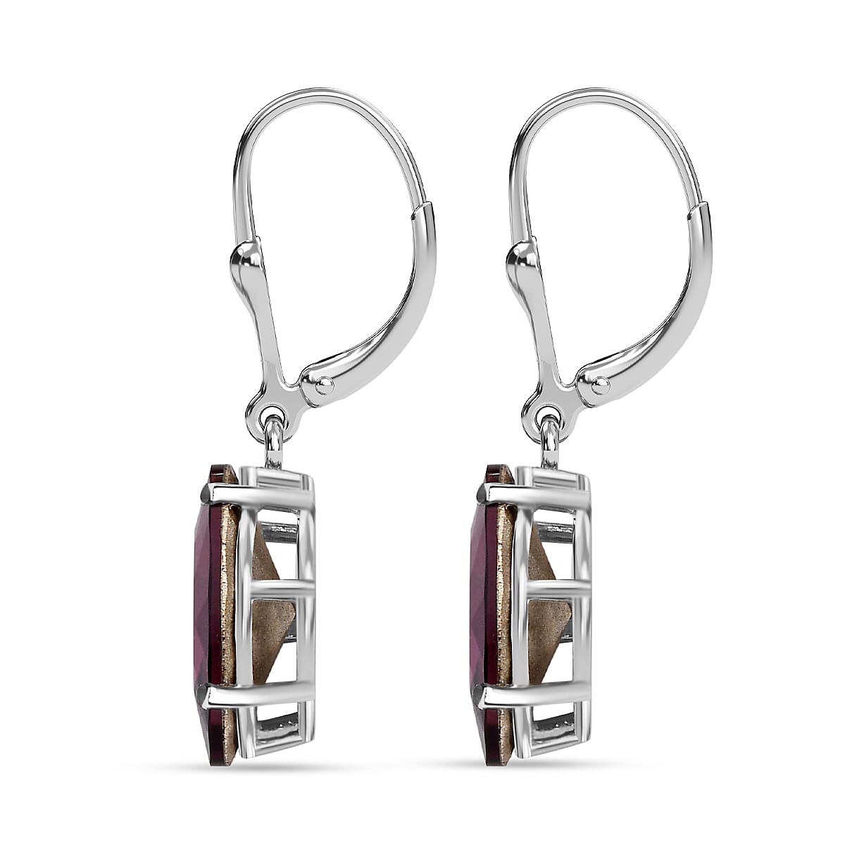Amethyst Finest Austrian Crystal Solitaire Dangle Earrings in Platinum Overlay Sterling Silver 7650133 4