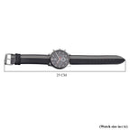 William Hunt Japanese Movement 5ATM Watch with Black & Grey Leather Strap