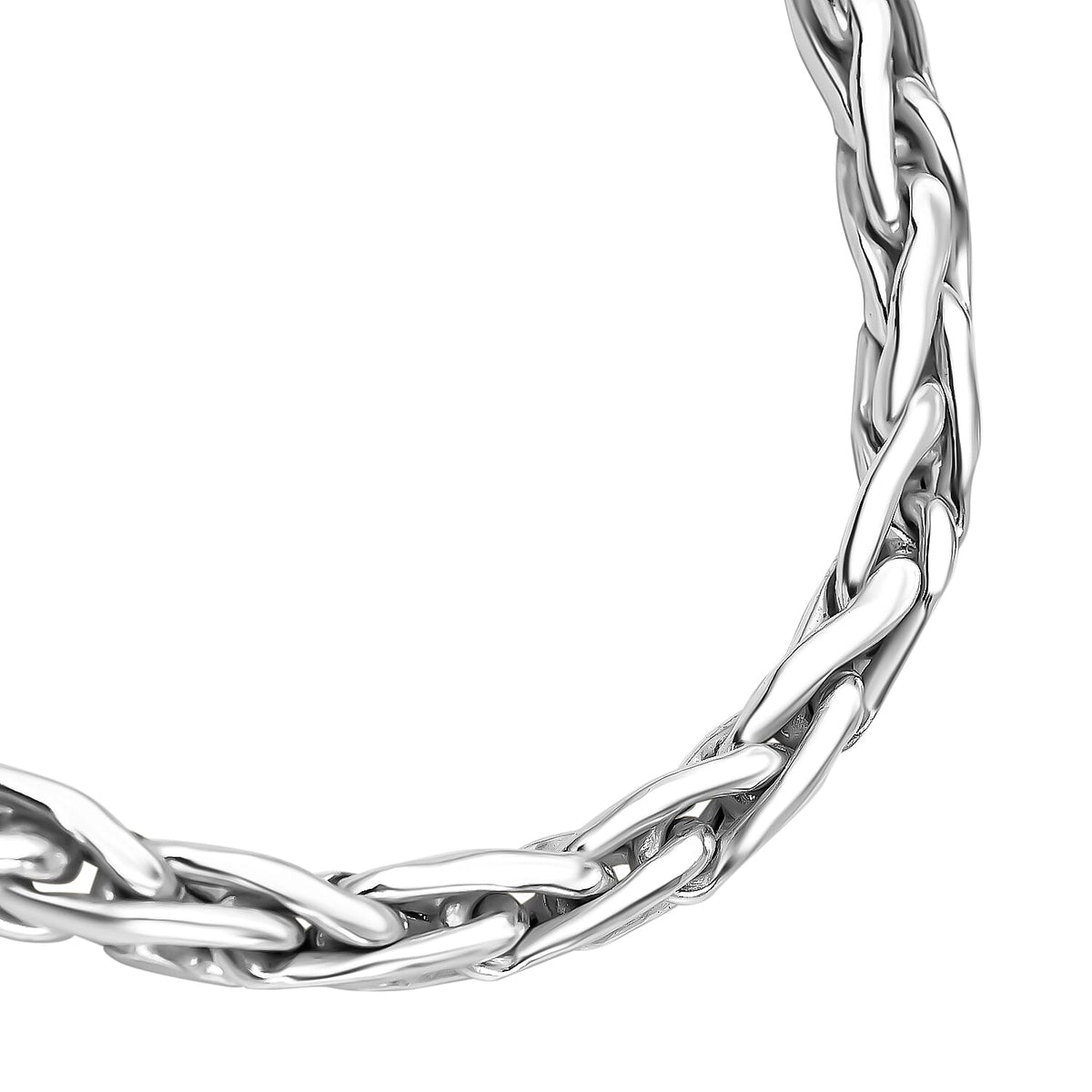 One Time Close Out Deal- Sterling Silver Spiga Bracelet (Size - 7.5), Silver Wt 8.30 GM 7657135 2