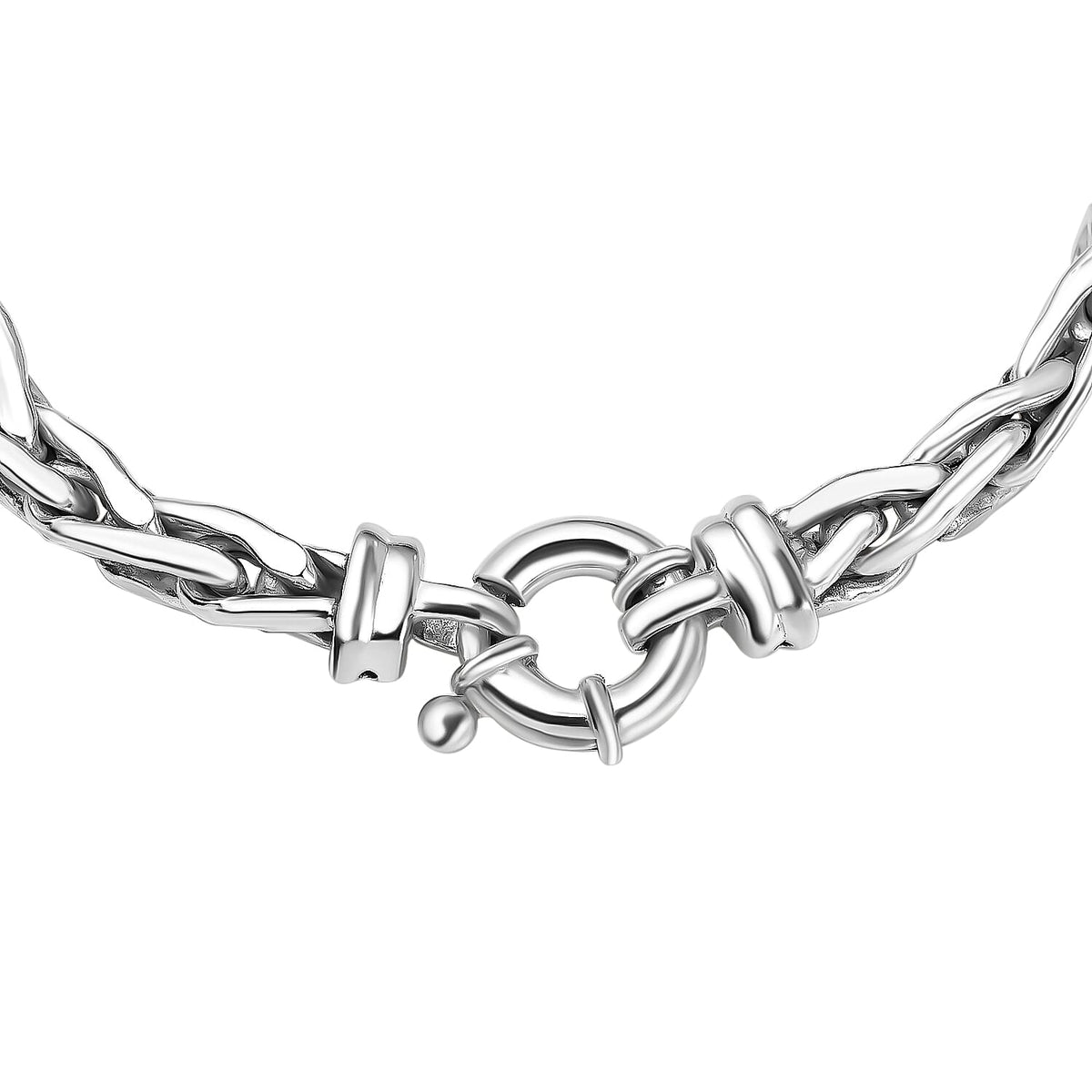 One Time Close Out Deal- Sterling Silver Spiga Bracelet (Size - 7.5), Silver Wt 8.30 GM 7657135 3