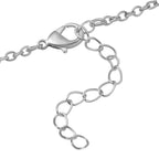 White Austrian Crystal Triangle Necklace (Size - 24)