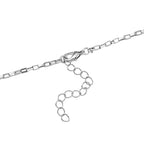 White Austrian Crystal Cross Necklace (Size - 24-2 inch Ext.)