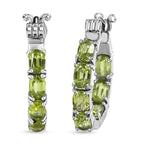 Hebei Peridot Hoop Earrings with Clasp 9.87 Ct.