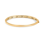 Diamond Full Bangle (Size 7.50) in 18K Yellow Gold Vermeil Plated Sterling Silver 0.25 Ct, Silver Wt 14.30 GM