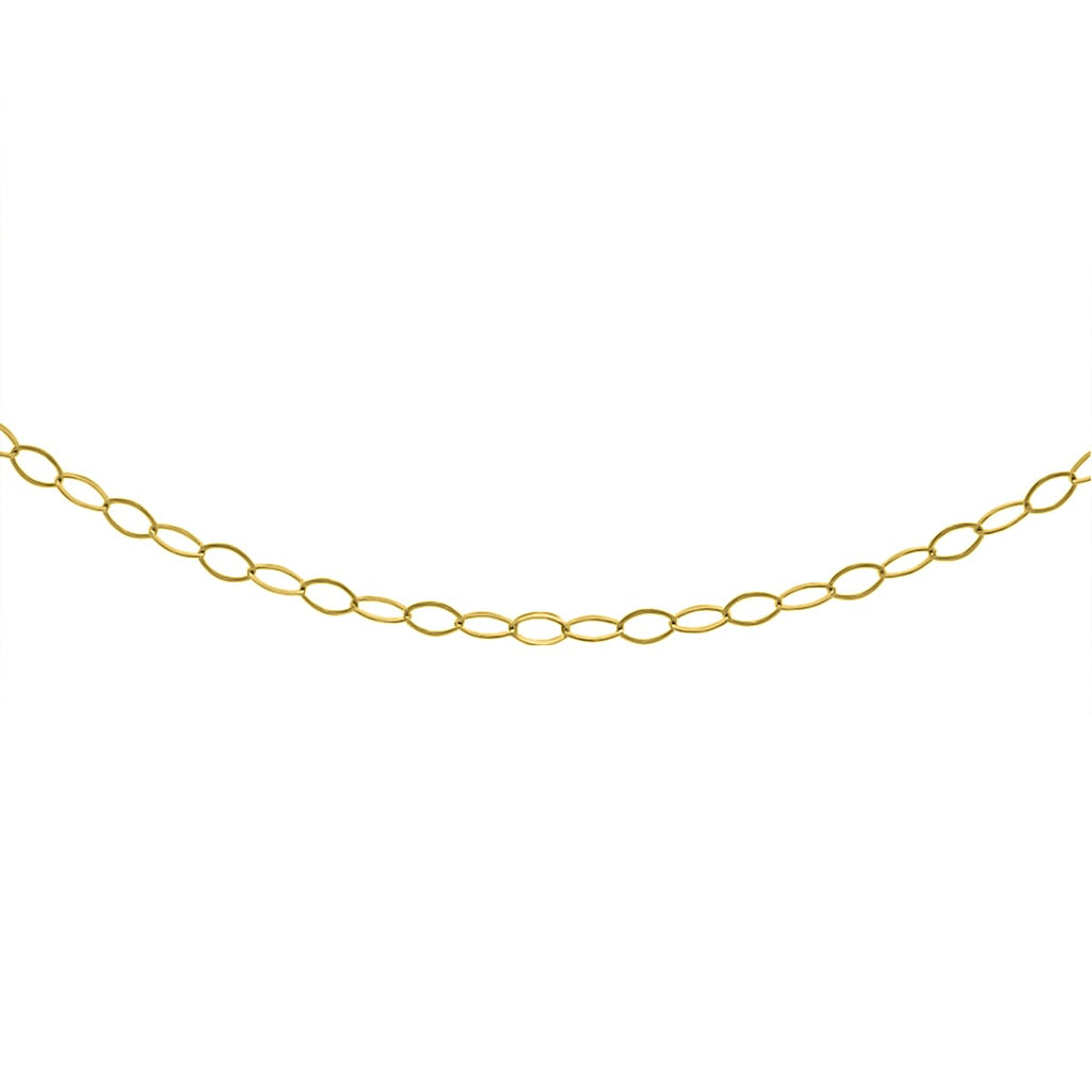 Vicenza Collection - 9K Yellow Gold Soldered Trace Chain (Size - 18)