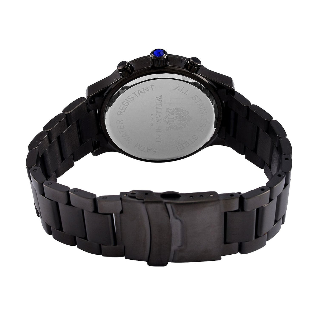 William Hunt Multifunction Movement Red Dial 5 ATM WR Watch with Black Chain Strap 7659832 7