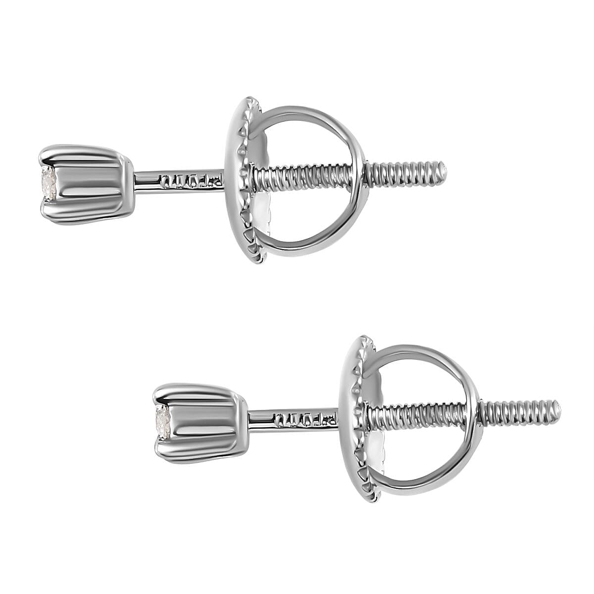 950 Platinum IGI Certified Diamond (VS-E-F) Stud Solitaire Earrings 7663938 5