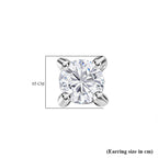 950 Platinum IGI Certified Diamond (VS-E-F) Stud Solitaire Earrings