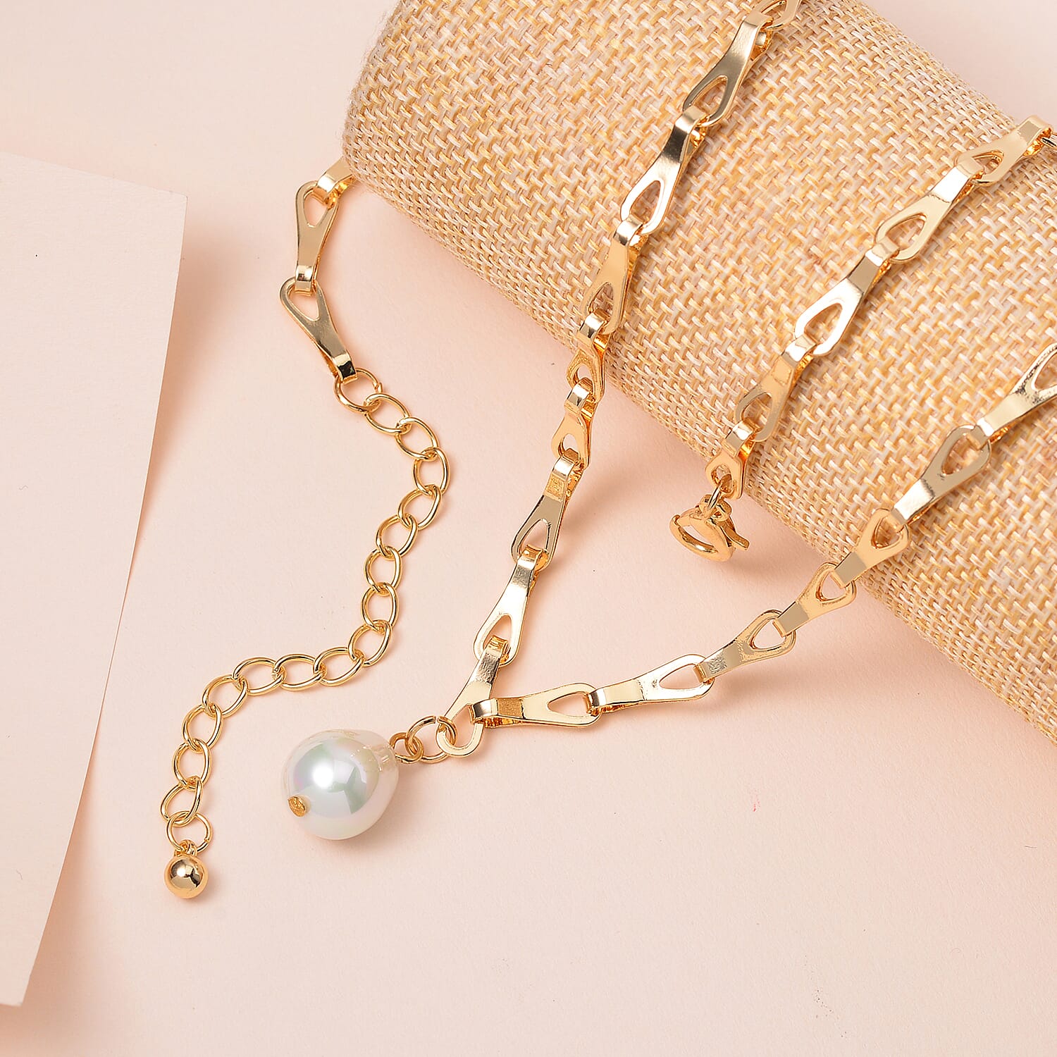 Designer Inspired - White Baroque Shape Shell Pearl Necklace (Size - 20) 7667432 2