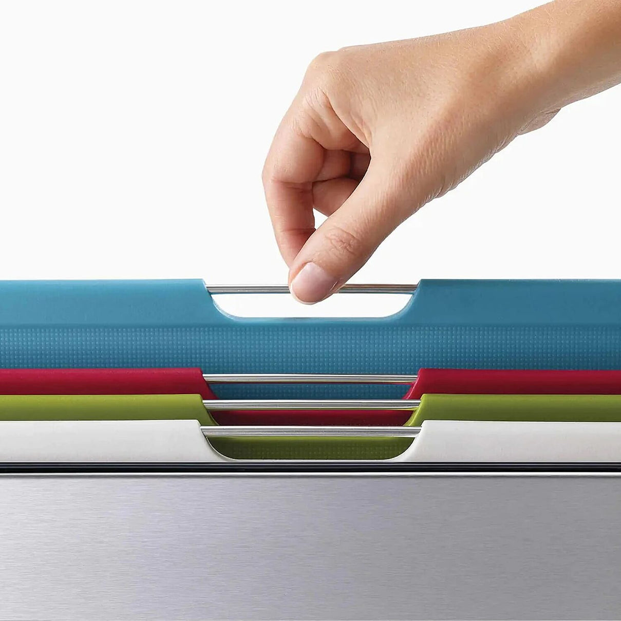 Folio Steel 4-piece Stainless-steel Chopping Board Set 7669096 1