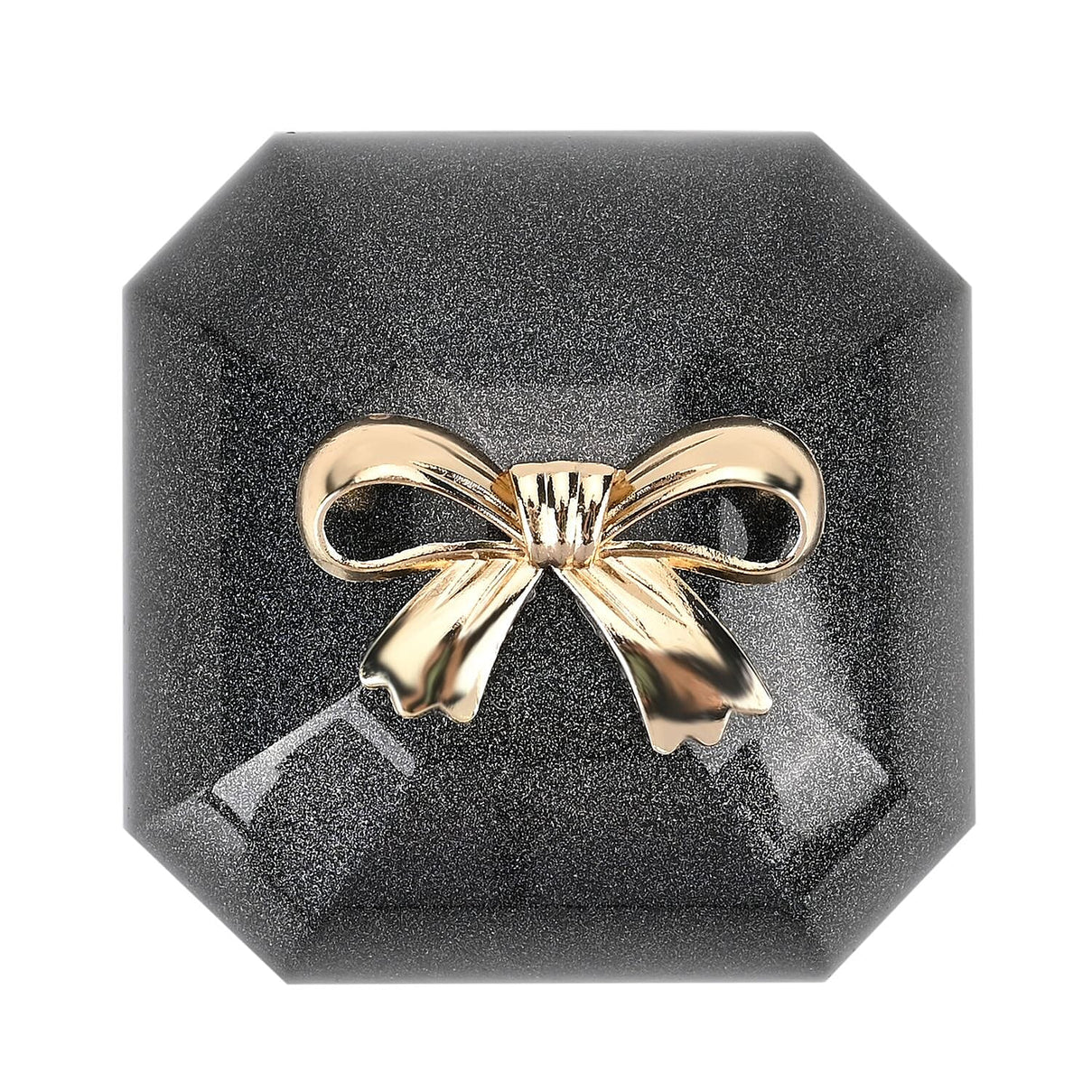 Luxurious Polished LED Lighted Solid Ring Box With Anti-Tarnish Protection (Size - 7x7x6 cm) - Black 7671993 4