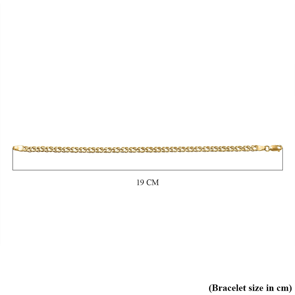 9K Yellow Gold Diamond Cut Double Curb Bracelet (Size - 7.5) 7672136 4