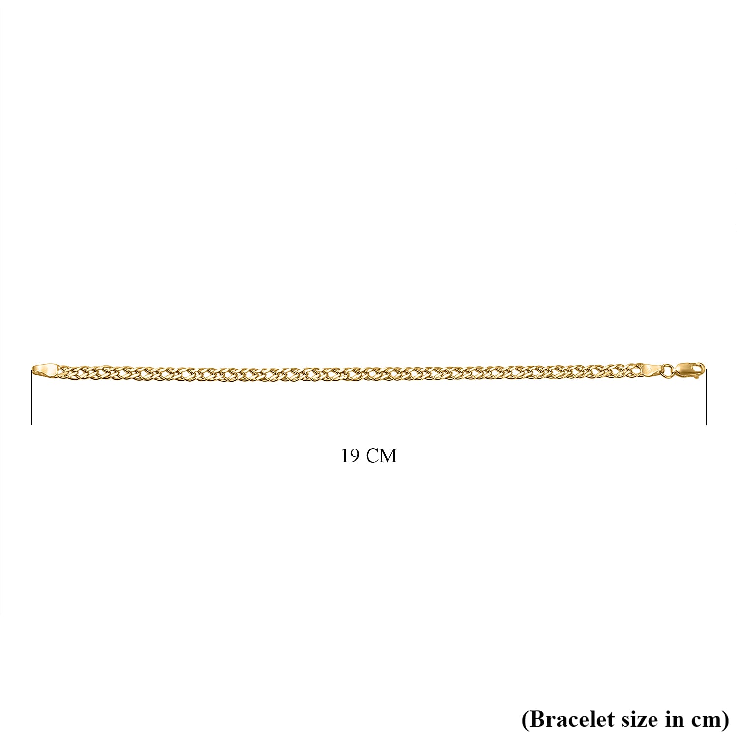 9K Yellow Gold Diamond Cut Double Curb Bracelet (Size - 7.5) 7672136 4