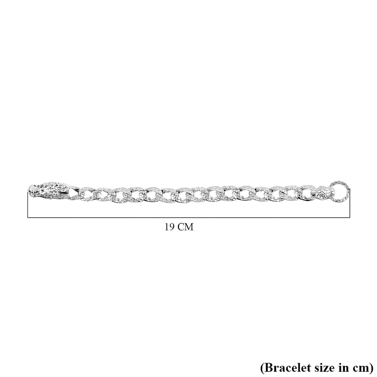Royal Bali Collection - Sterling Silver Dragon Curb Chain Bracelet (Size - 7.5), Silver Wt. 29.28 Gms 7672590 6