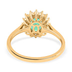 18K Yellow Gold  AAA  Zambian Emerald, White Diamond SI Ring 2.15 ct,  Gold Wt. 4.53 Gms  2.150  Ct.