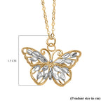9K Yellow Gold Butterfly Necklace (Size - 20)