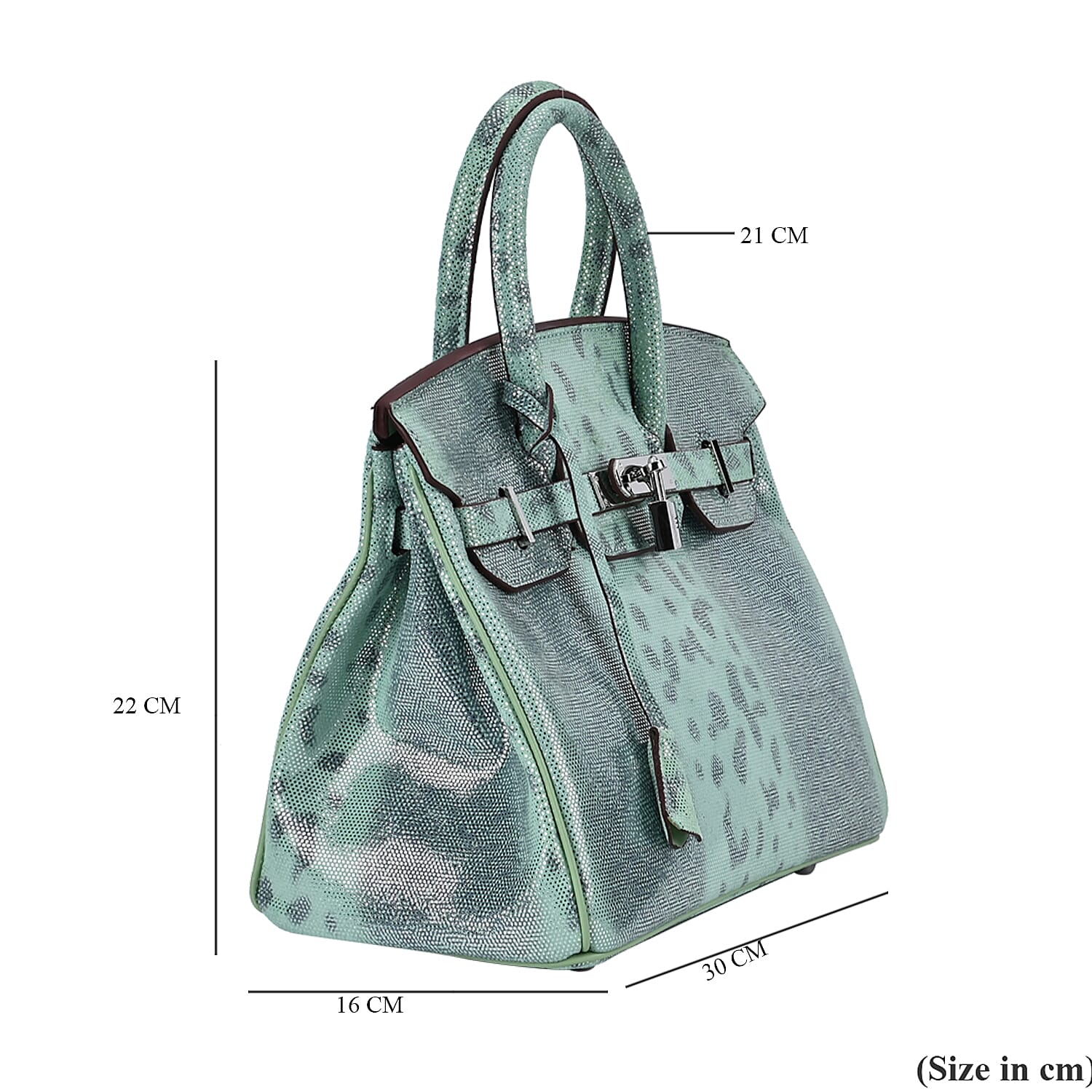 Designer Inspired - 100% Genuine Leather Snakeskin Pattern Crossbody Bag - Green 7673273 15